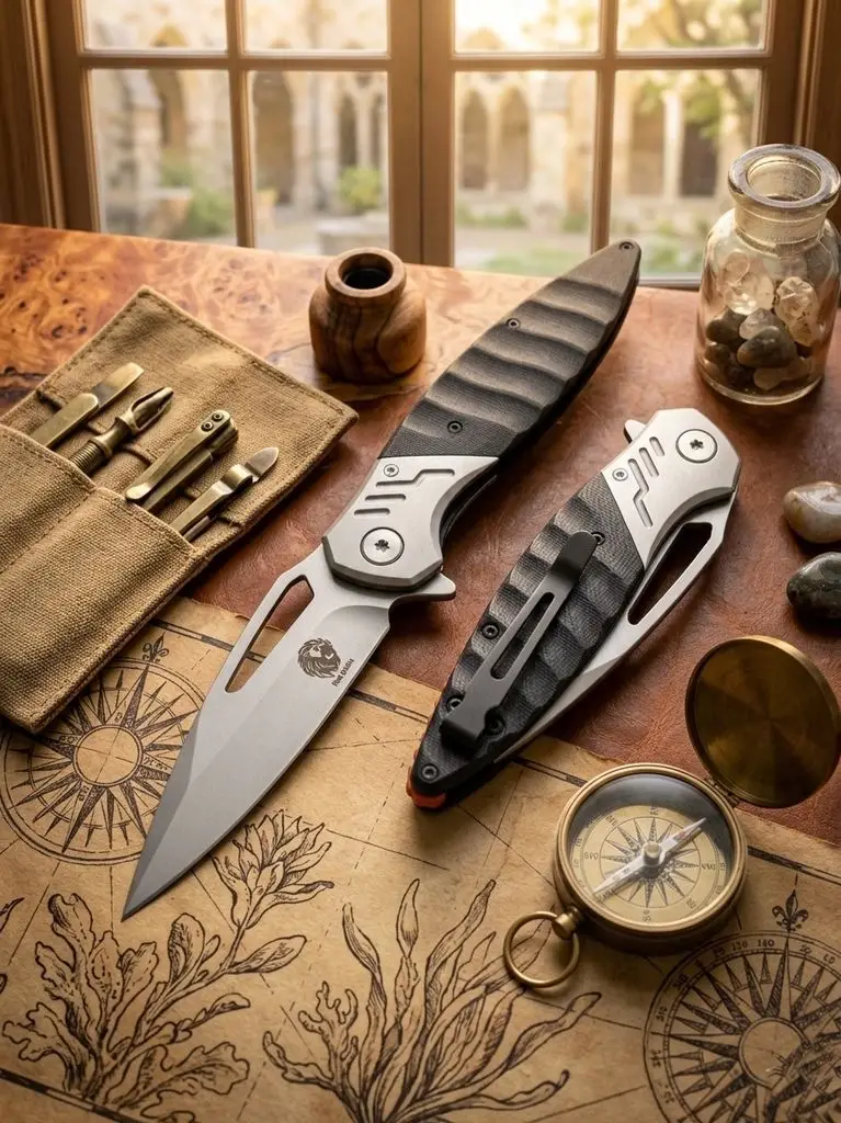 Knivox Browning G10 Saplı Taktik Katlanır Bıçak – D2 Çelik Spear Point Namlu