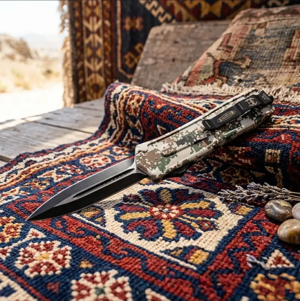 Knivox Microtech Scarab Dijital Kamuflaj OTF Bıçak
