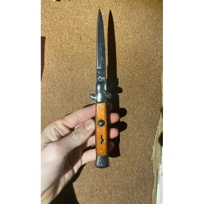 Akc 33cm İtalyan Sustalı Stiletto Siyah