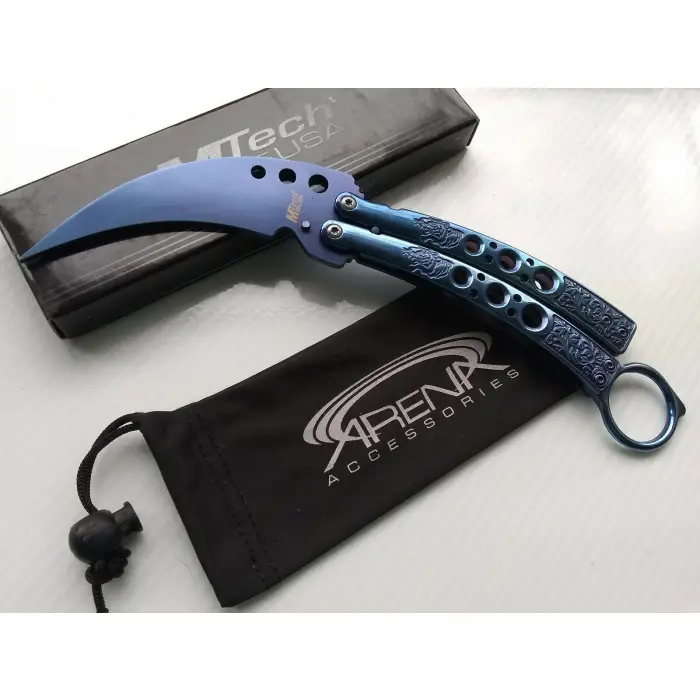 X05 Mavi Karambit Paslanmaz Çelik