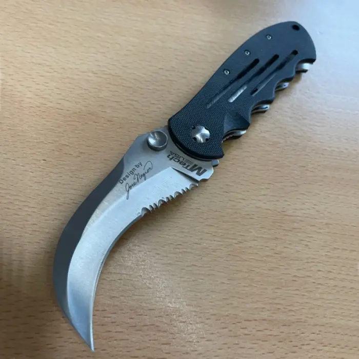 Mavi Gümüş Karambit Çakı
