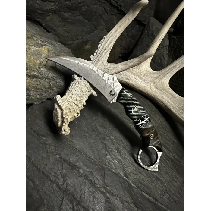 Ay Yıldız Desenli Karambit Bıçak