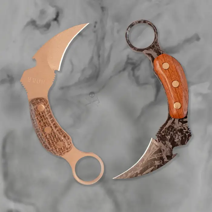 X05 Mavi Karambit Paslanmaz Çelik