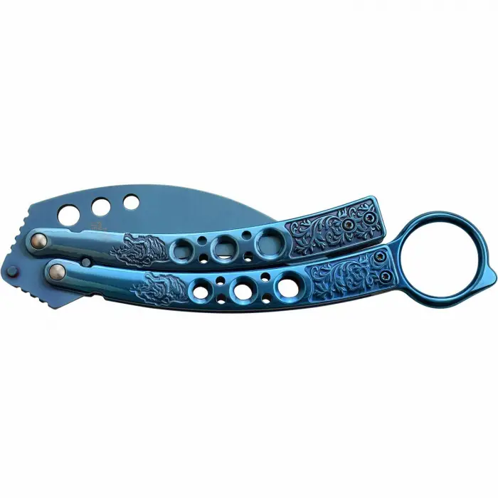 AlsepeteAvm Renkli Perçinli Kelebek Bıçak – Hiphop Stili