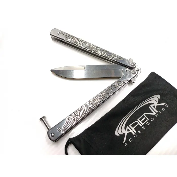 AlsepeteAvm Dal Desenli Kelebek Bıçak – Doğa Teması