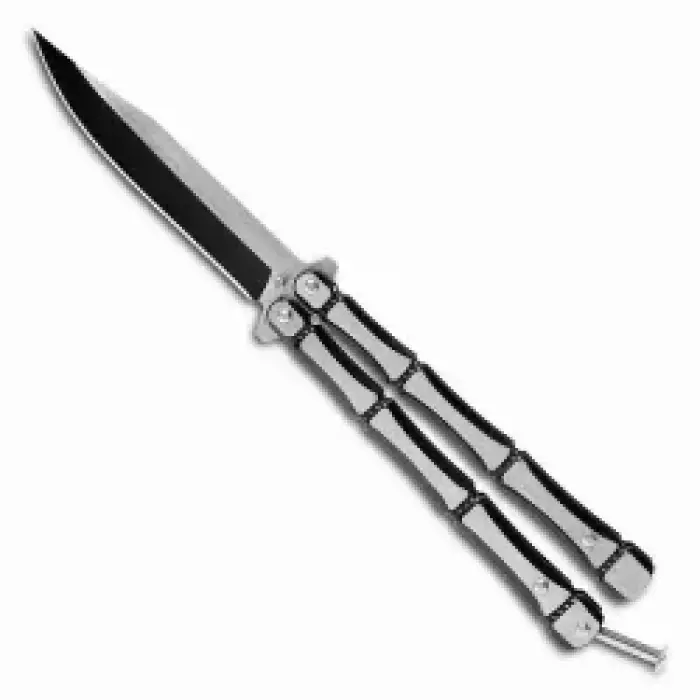 AlsepeteAvm Renkli Perçinli Kelebek Bıçak – Hiphop Stili