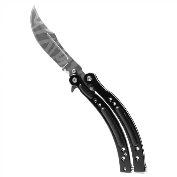 AlsepeteAvm Siyah Kuru Kafa Kelebek Bıçak – Metal Ruh