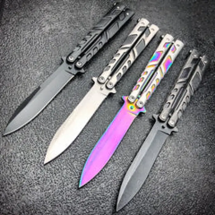 AlsepeteAvm Skull Head Kelebek Bıçak – Kuru Kafa 3D