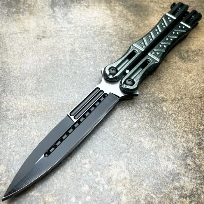 AlsepeteAvm Zebra Desenli Kelebek Bıçak – Vahşi Tarz