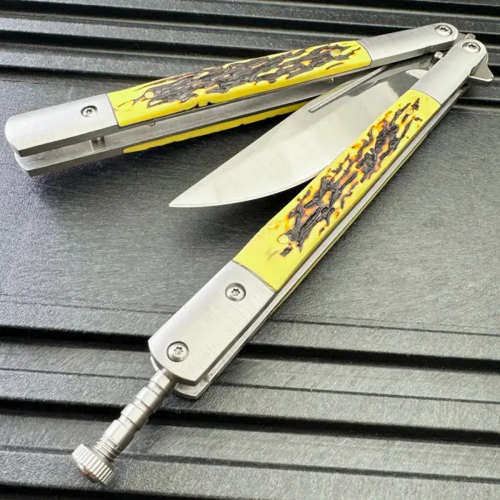 AlsepeteAvm Profesyonel Balisong Kelebek Bıçak – 21 cm