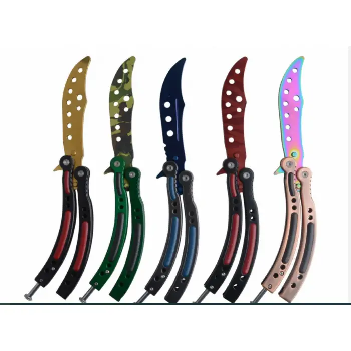 AlsepeteAvm Zebra Desenli Kelebek Bıçak – Vahşi Tarz