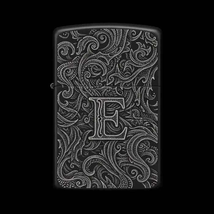 Benzinli Çakmak Ejderha Figürlü E Harfli Tasarım - V49