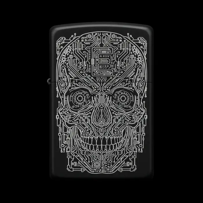 Benzinli Çakmak Kuru Kafa Figürlü E Harfli Tasarım - V68