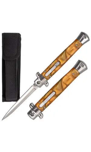 AKC Koleksiyonluk İtalyan Stiletto 25cm Beyaz Kabza