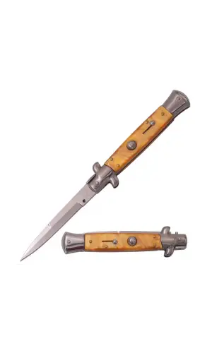 AKC Koleksiyonluk İtalyan Stiletto 25cm Beyaz Kabza