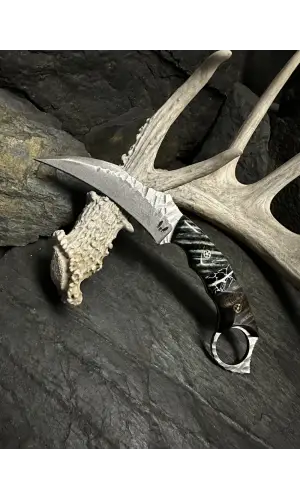 Ay Yıldız Desenli Karambit Bıçak