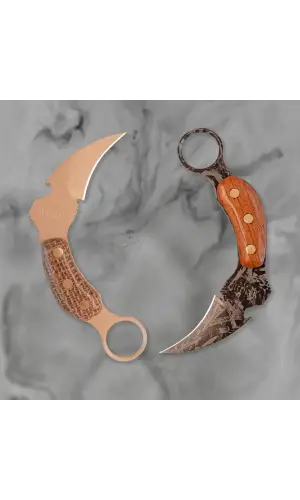 X05 Mavi Karambit Paslanmaz Çelik