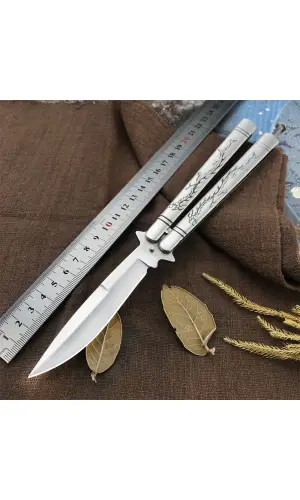 AlsepeteAvm Ahşap Kabzalı Kelebek Bıçak – Doğal Hiss