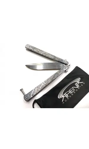 AlsepeteAvm Dal Desenli Kelebek Bıçak – Doğa Teması