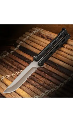 AlsepeteAvm Mavi Tanto Kelebek Bıçak – Soğuk Çelik