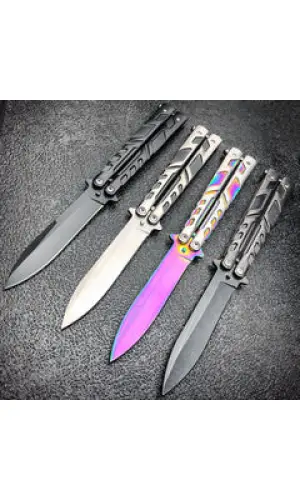 AlsepeteAvm Skull Head Kelebek Bıçak – Kuru Kafa 3D