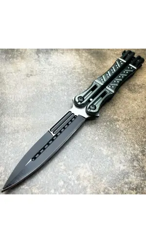 AlsepeteAvm Zebra Desenli Kelebek Bıçak – Vahşi Tarz