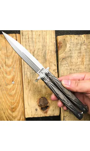 AlsepeteAvm Kelebek Bıçak + Taşınabilir Taş – Aksesuar