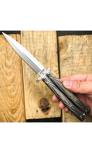 AlsepeteAvm Gökkuşağı Ejderha Desenli Kelebek Çakı – Punch Hediyeli