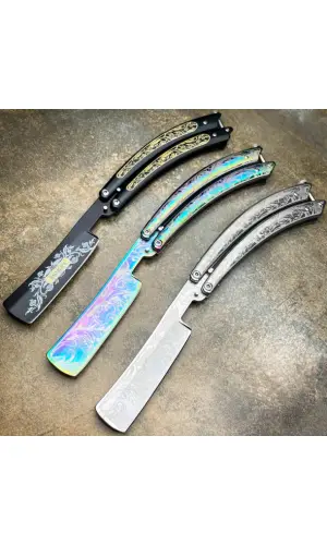 AlsepeteAvm Ahşap Kabzalı Kelebek Bıçak – Doğal Hiss