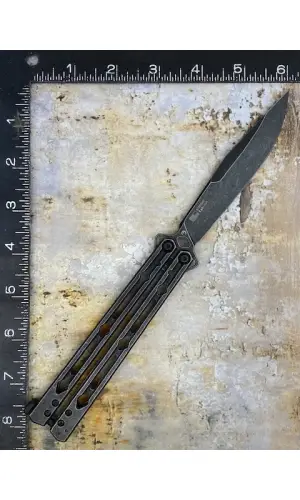 AlsepeteAvm Siyah Mat Kelebek Bıçak – Gizli Taşıma