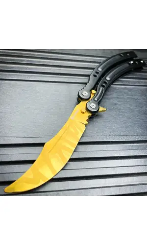 AlsepeteAvm Neon Gökkuşağı Kelebek Bıçak – Gece Parlayan