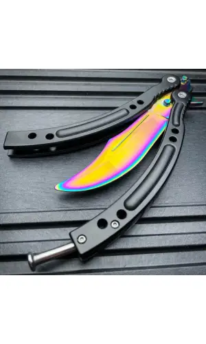 AlsepeteAvm Gold Perçinli Kelebek Bıçak – Lüks Hiss