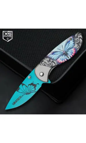 AlsepeteAvm Skull Head Kelebek Bıçak – Kuru Kafa 3D