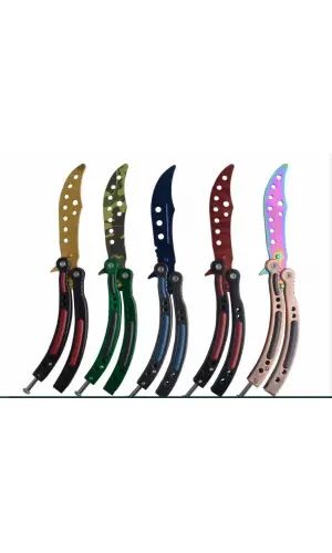 AlsepeteAvm Zebra Desenli Kelebek Bıçak – Vahşi Tarz