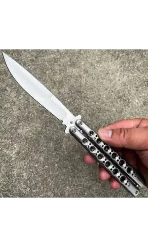 El Yapımı Gold Kuru Kafa Kelebek Çakı – Koleksiyonluk