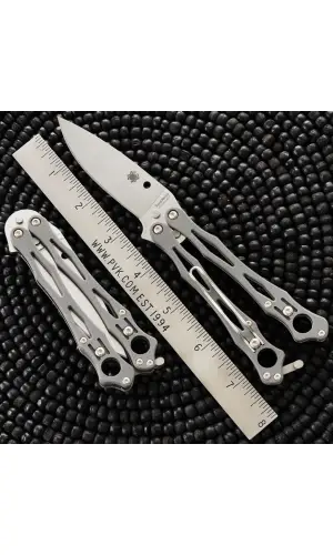 Kuru Kafa Desenli Kelebek Bıçak – 2025 Koleksiyon Favorisi