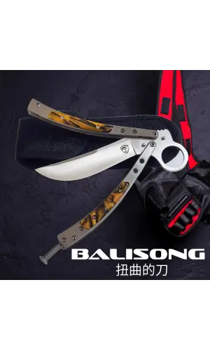 AlsepeteAvm Profesyonel Balisong Kelebek Bıçak – 21 cm