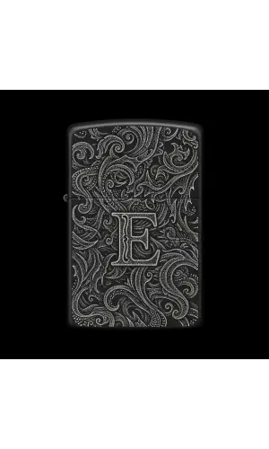 Benzinli Çakmak Ejderha Figürlü E Harfli Tasarım - V49