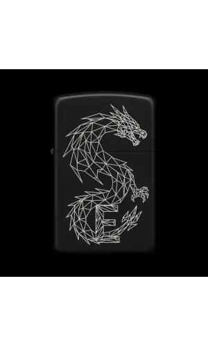 Benzinli Çakmak Ejderha Figürlü E Harfli Tasarım - V86