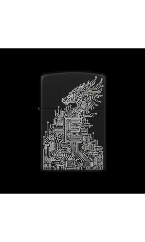 Benzinli Çakmak Ejderha Figürlü E Harfli Tasarım - V88