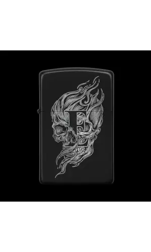 Benzinli Çakmak Kuru Kafa Figürlü E Harfli Tasarım - V34