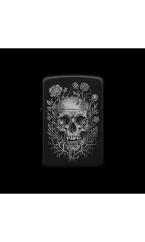 Benzinli Çakmak Kuru Kafa Figürlü E Harfli Tasarım - V43