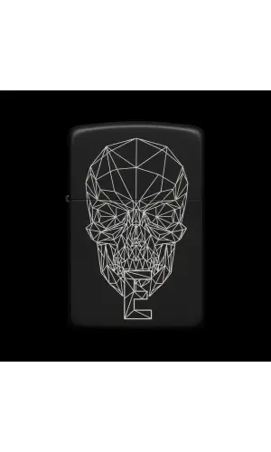 Benzinli Çakmak Kuru Kafa Figürlü E Harfli Tasarım - V47