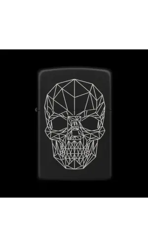 Benzinli Çakmak Kuru Kafa Figürlü E Harfli Tasarım - V87