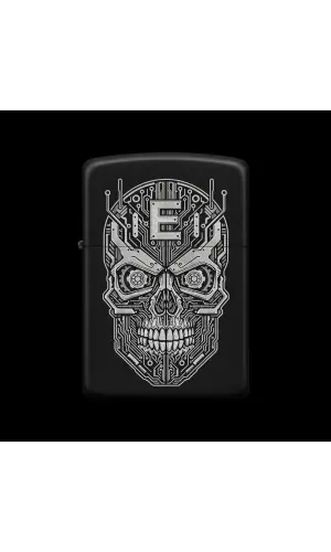 Benzinli Çakmak Kuru Kafa Figürlü E Harfli Tasarım - V92