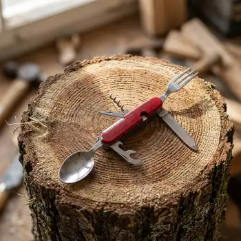 Knivox Çok Fonksiyonlu Kamp Çatal Kaşık Bıçağı – Pratik Outdoor Seti