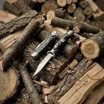 AKC 18 cm İtalyan Tipi Leverlock Çakı | Boynuz Desenli Koleksiyon Serisi
