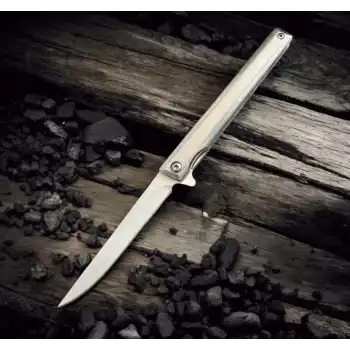 Gri İnce Knivox M390 Beyfendi Kamp Çakısı