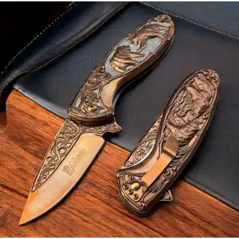 Knivox Columbia Company 2510-B Rose Ayı Motifli Kamp Çakısı