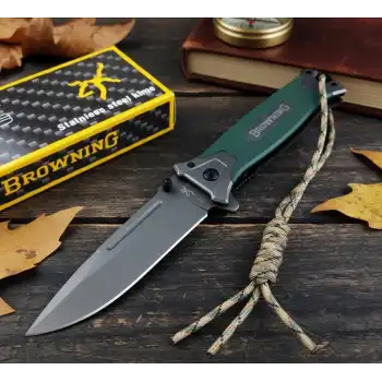Knivox Browning 364 İpli Haki Kamp Çakısı